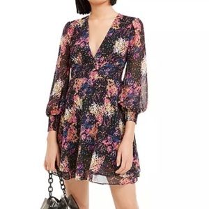 NEW Bar III Blouson Sleeve Fit and Flare Dress S